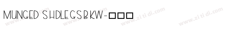 Munged sHdleGsbKw字体转换